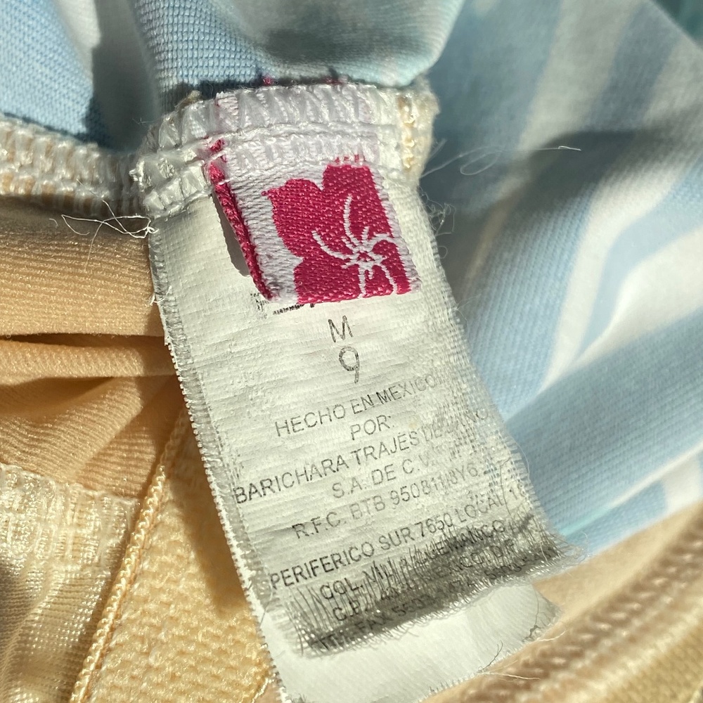 Bari tankini bathing suit top blue white floral M - Picture 9 of 14